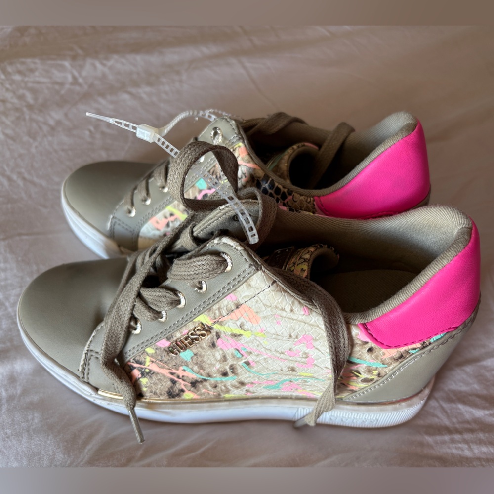 Guess Kids' Pink and Tan Sneakers
